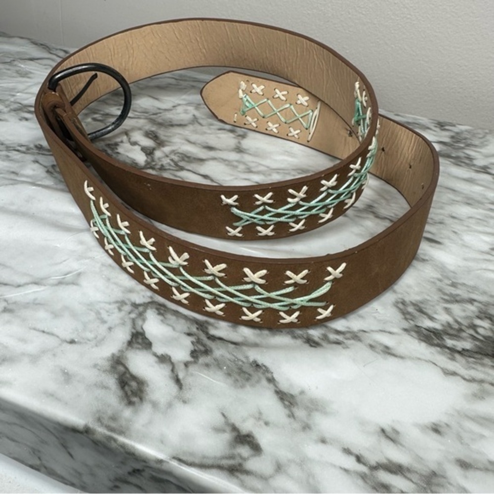 Belt with stitching